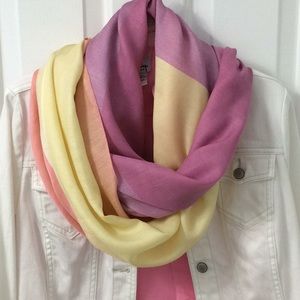 Color block scarf from Italy